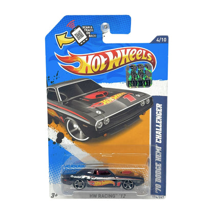 Hot Wheels Racing 1970 Dodge Hemi Challenger 1:64 Diecast Factory Sealed Black