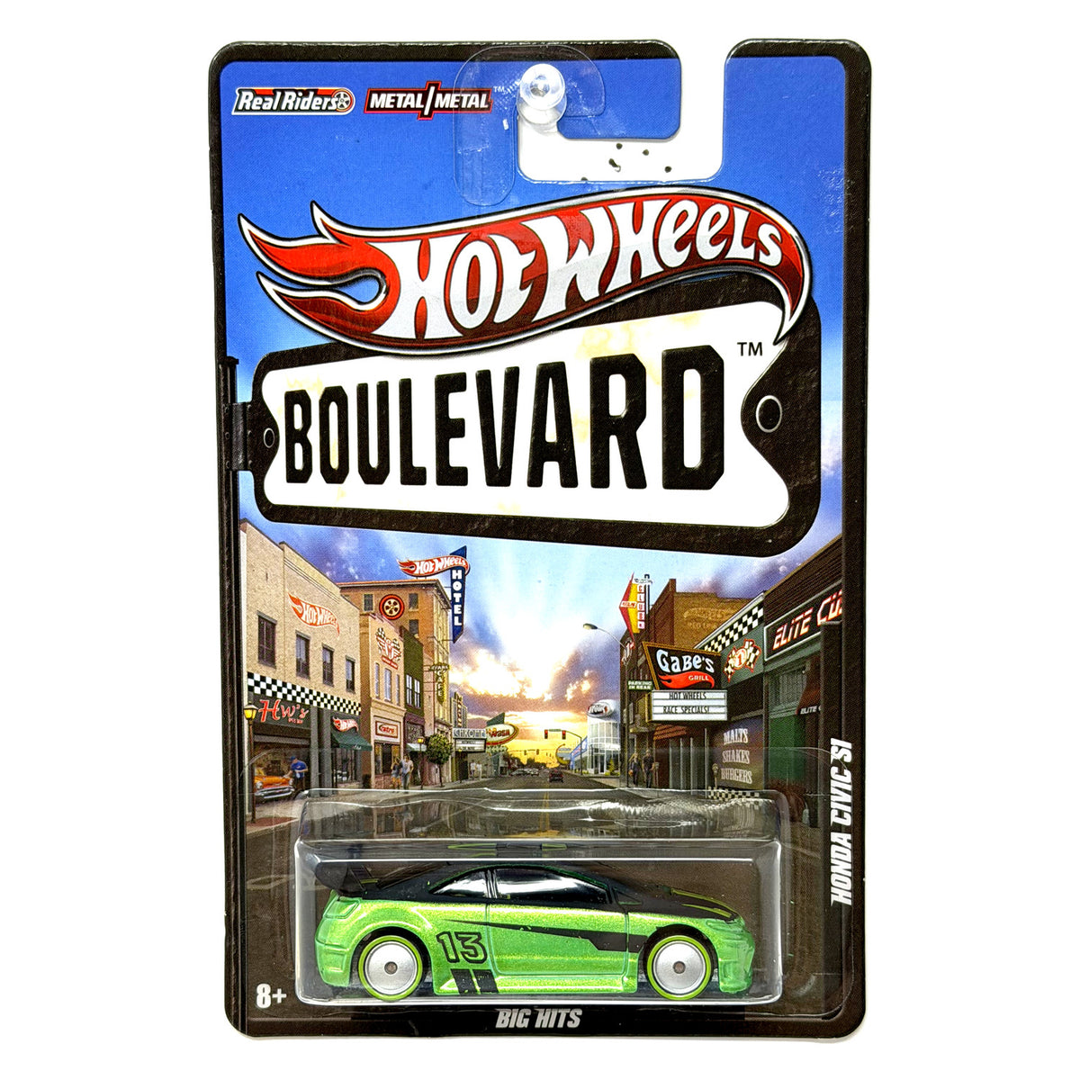 Hot Wheels Boulevard Honda Civic Si 1:64 Diecast Real Riders Green