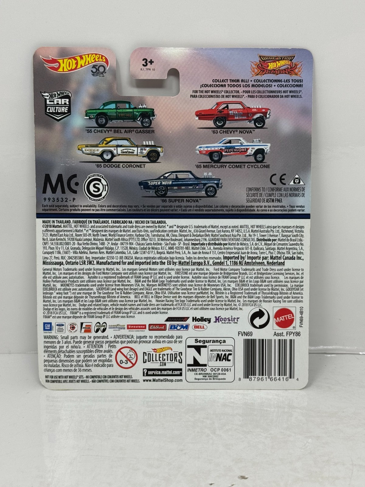 Hot Wheels Premium Drag Strip Demons 1955 Chevy Bel Air Gasser 1:64 Diecast