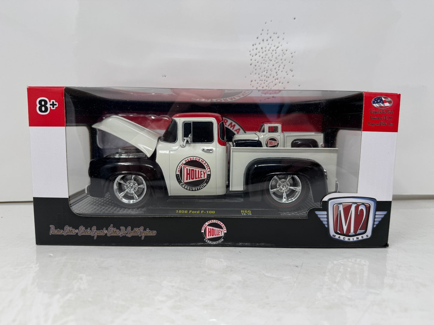 M2 Machines Holley Performance 1956 Ford F-100 1:24 & 1:64 Diecast Piggyback