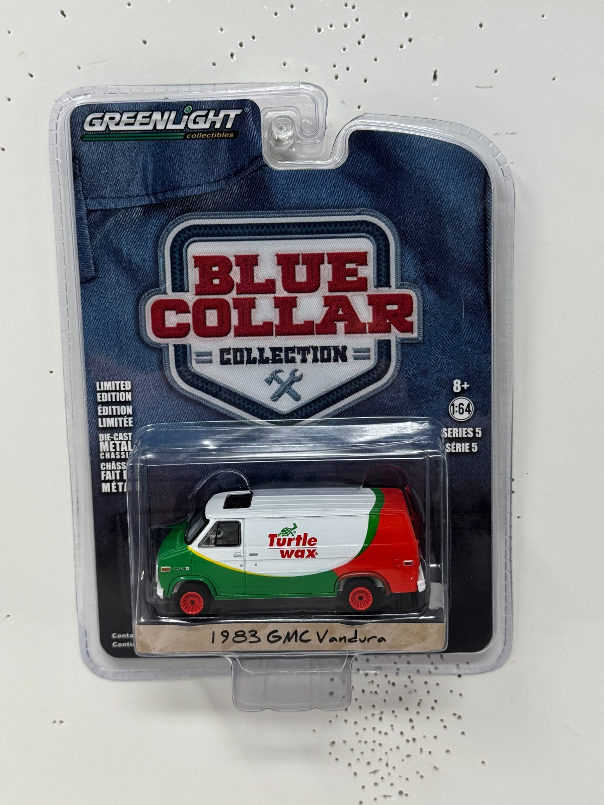 Greenlight Blue Collar 1983 GMC Vandura Turtle Wax 1:64 Diecast