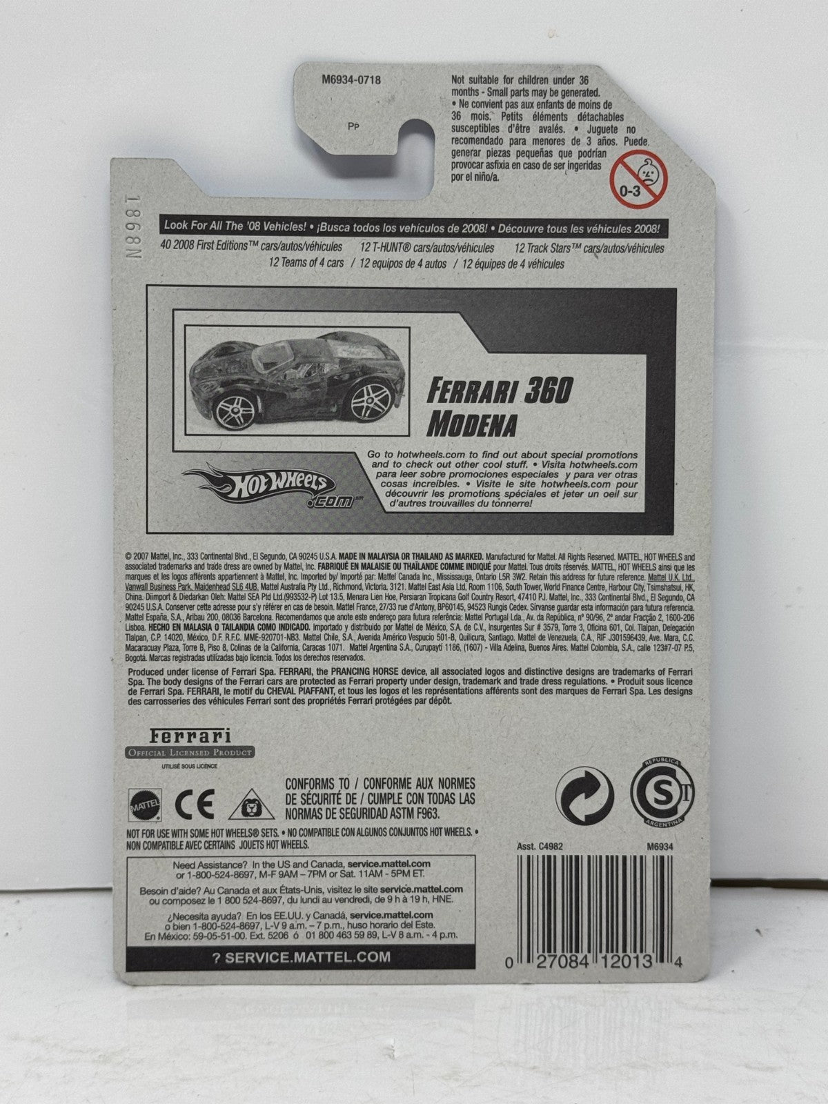 Hot Wheels Stars Ferrari 360 Modena 1:64 Diecast