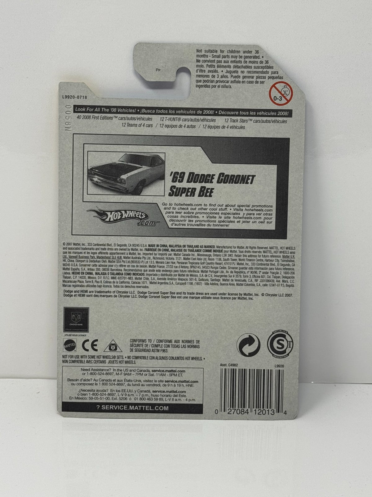 Hot Wheels First Editions 1969 Dodge Coronet Super Bee 1:64 Diecast Red