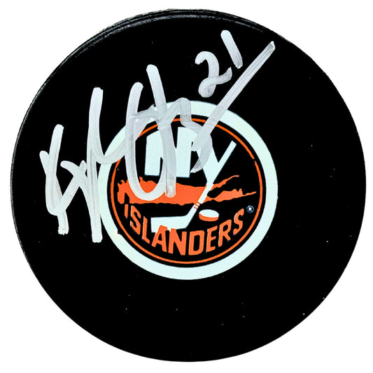 Kyle Okposo New York Islanders Signed NHL Autograph Puck Silver Auto