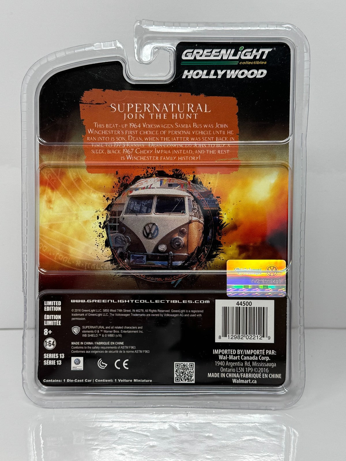 Greenlight Hollywood Supernatural 1967 Volkswagen Samba Bus 1:64 Diecast