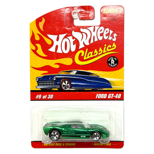 Hot Wheels Classics Series 2 Ford GT-40 Spectraflame 1:64 Diecast Green