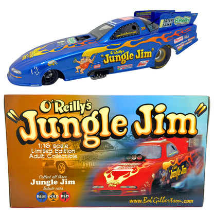 Milestone Bob Gilbertson NHRA Jungle Jim Tribute Blue Funny Car 1:16 Scale