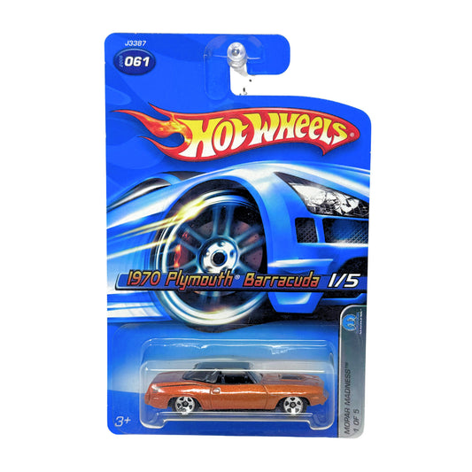Hot Wheels Mopar Madness 1970 Plymouth Barracuda 1:64 Diecast Bronze