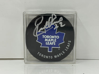 Tim Connolly Toronto Maple Leafs Signed NHL Autograph Puck Silver Auto