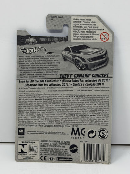 Hot Wheels Nightburnerz Chevrolet Camaro Concept 1:64 Diecast Blue