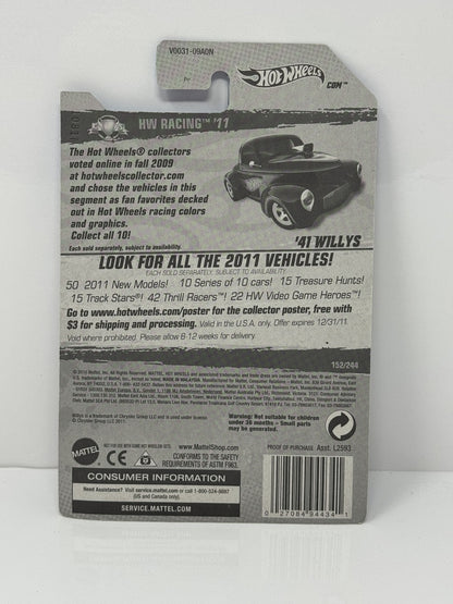 Hot Wheels Racing 1941 Willys 1:64 Diecast Black