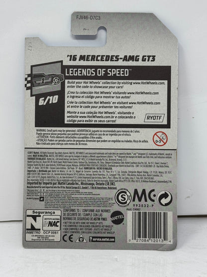 Hot Wheels Legends of Speed 2016 Mercedes-AMG GT3 1:64 Diecast Gray