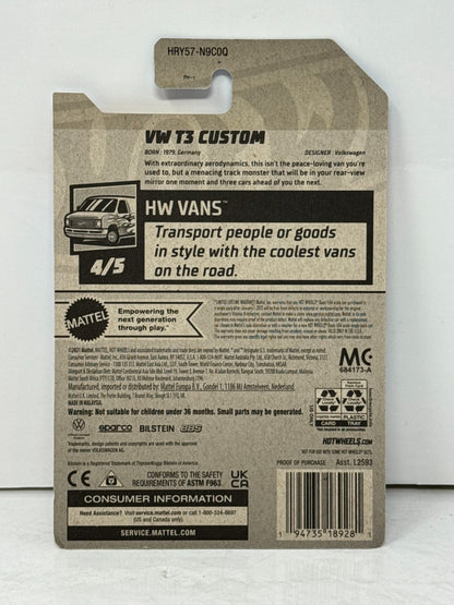 Hot Wheels HW Vans Volkswagen T3 Custom 1:64 Diecast