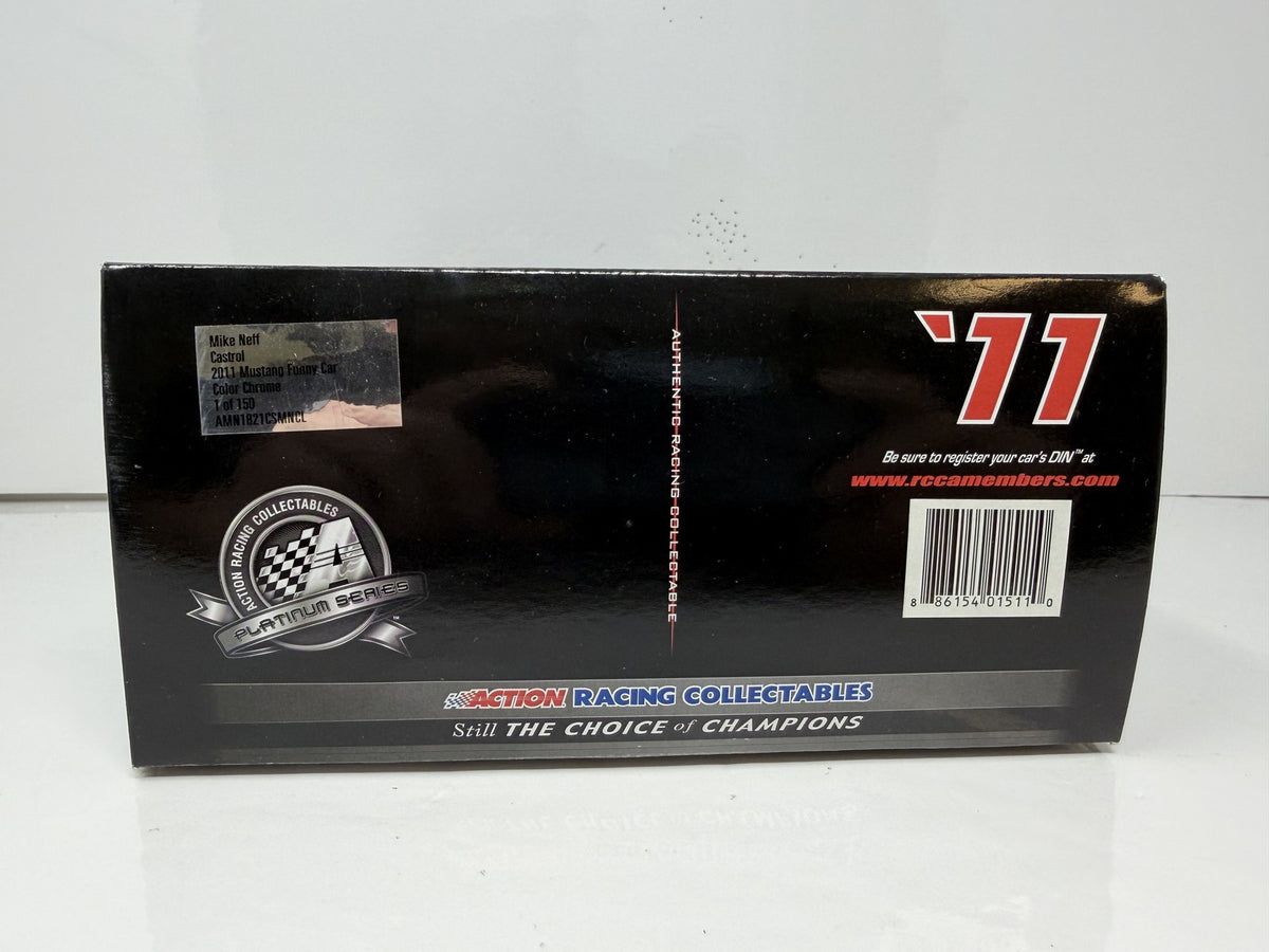 Action NHRA Mike Neff Castrol 2011 Ford Mustang Color Chrome 1:24 Diecast