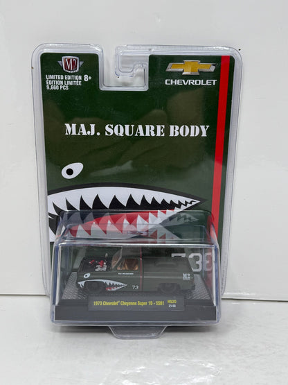 M2 Machines Maj. Square Body 1973 Chevrolet Cheyenne Super 10 1:64 Diecast