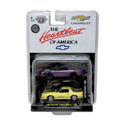 M2 Machines Auto Lift 1985 Chevrolet Camaro IROC-Z 2-Pack 1:64 Diecast