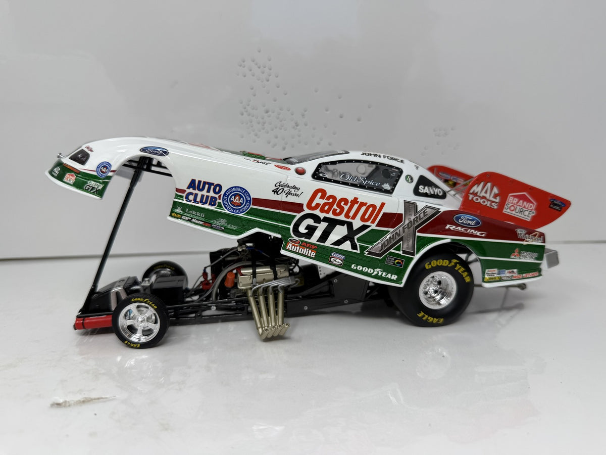 Action NHRA John Force Castrol Retro Ford Mustang Funny Car Liquid 1:24 Diecast