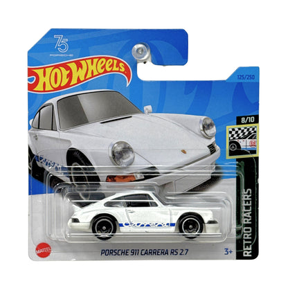 Hot Wheels Retro Racers Porsche 911 Carrera RS 2.7 1:64 Diecast White Short Card