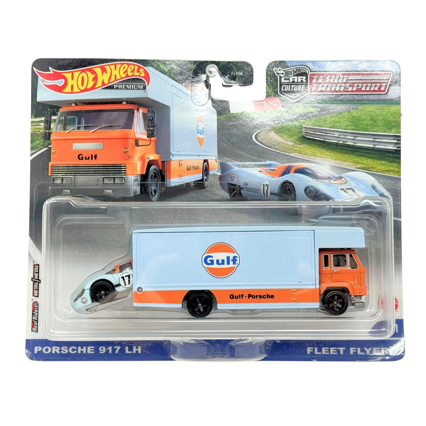 Hot Wheels Premium Team Transport #41 Porsche 917 LH & Fleet Flyer 164 Diecast