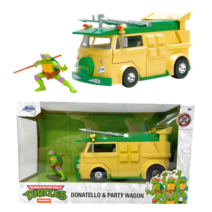 Jada Teenage Mutant Ninja Turtles Donatello & Party Wagon w/ Figure 1:24 Diecast