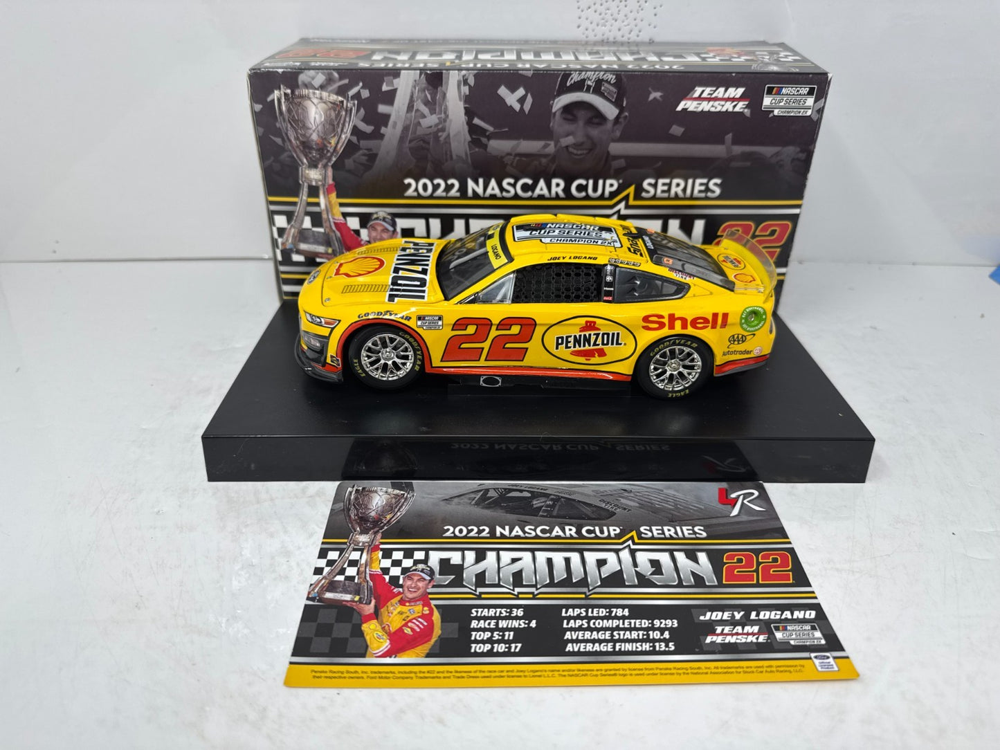 Lionel Nascar #22 Joey Logano Shell Pennzoil Champion 2022 Mustang 1:24 Diecast