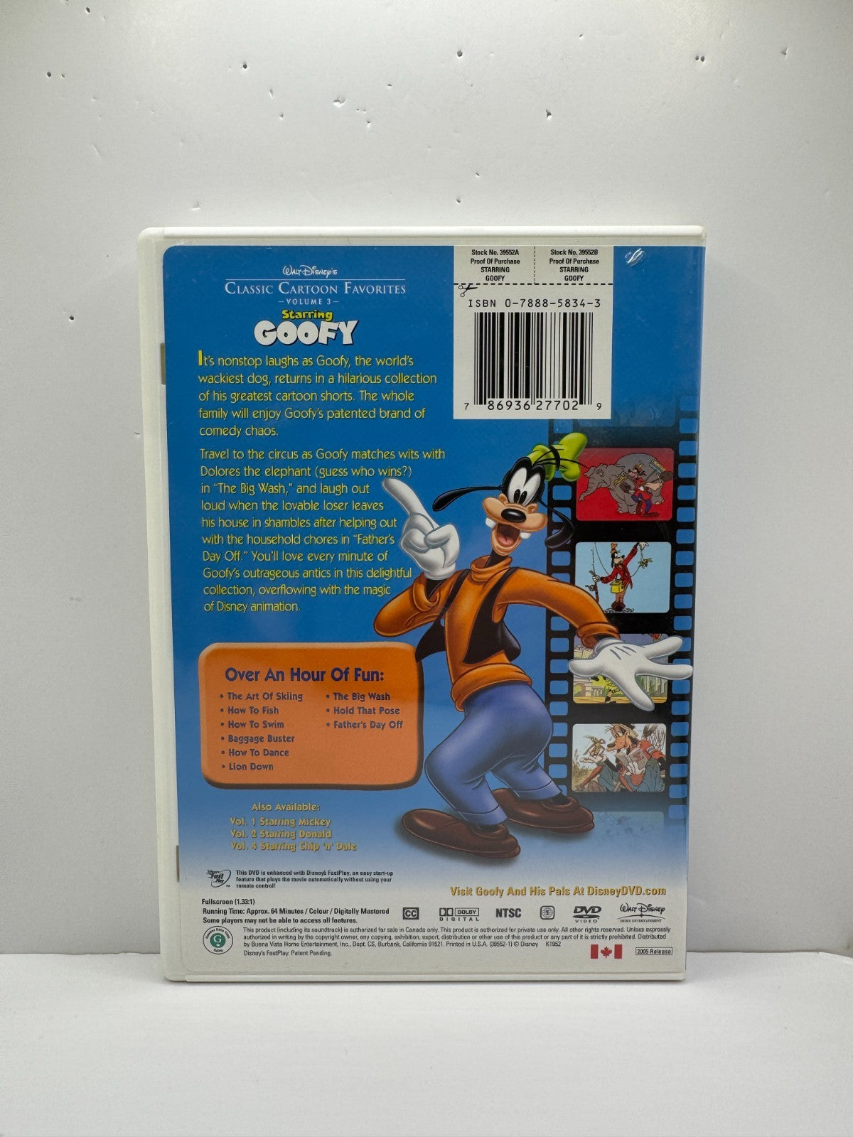 Classic Cartoon Favorites Vol 3 Starring Goofy (DVD) Kids Disney