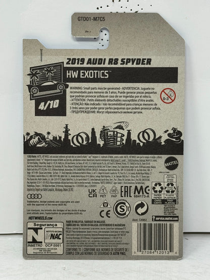 Hot Wheels Super Treasure Hunt 2019 Audi R8 Spyder 1:64 Diecast