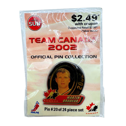 Martin Brodeur Team Canada 2002 NHLPA Hockey Lapel Pin