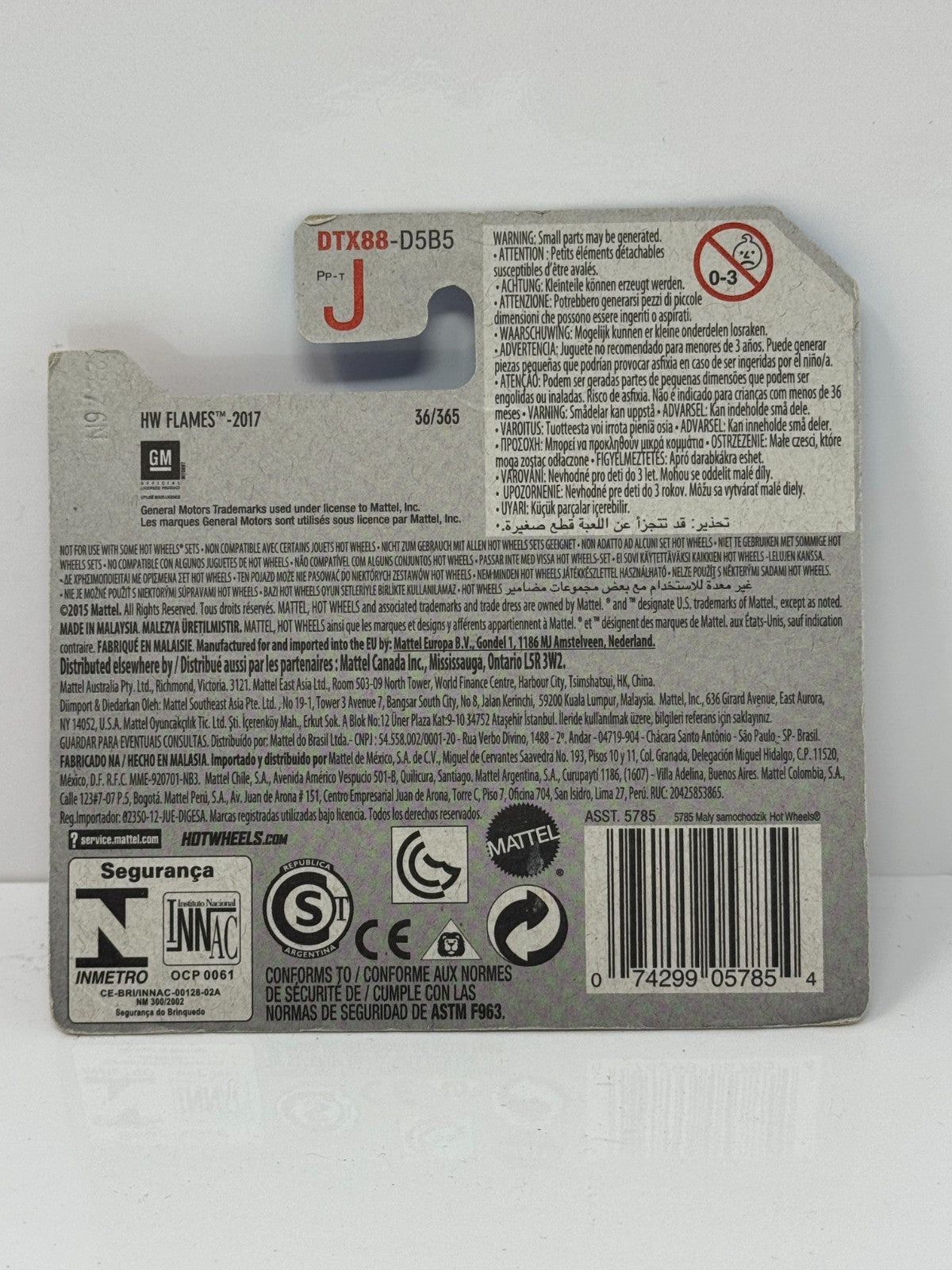 Hot Wheels Flames Custom 1972 Chevy LUV 1:64 Diecast Short Card