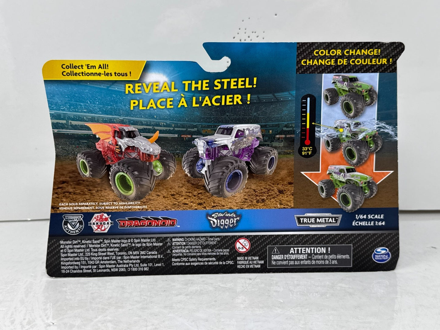 Monster Jam Color Change Grave Digger & Mystery Machine 1:64 Diecast