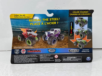 Monster Jam Color Change Grave Digger & Mystery Machine 1:64 Diecast