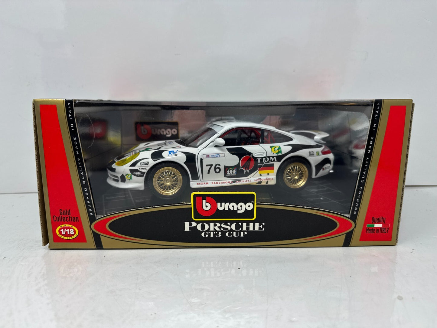 Bburago Porsche GT3 Cup Gold Collection 1:18 Diecast