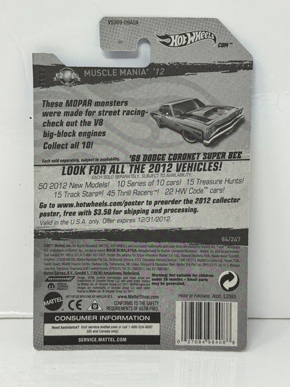 Hot Wheels Super Treasure Hunt 1969 Dodge Coronet Super Bee 1:64 Diecast