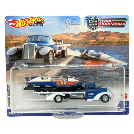 Hot Wheels Premium Team Transport #49 HW Hydroplane & Speed Waze 1:64 Diecast