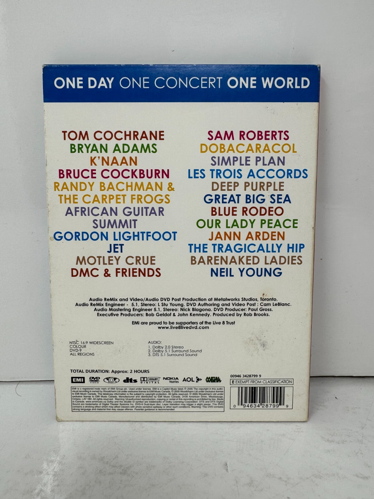 Live 8: Toronto (DVD) Music Good Condition!!!