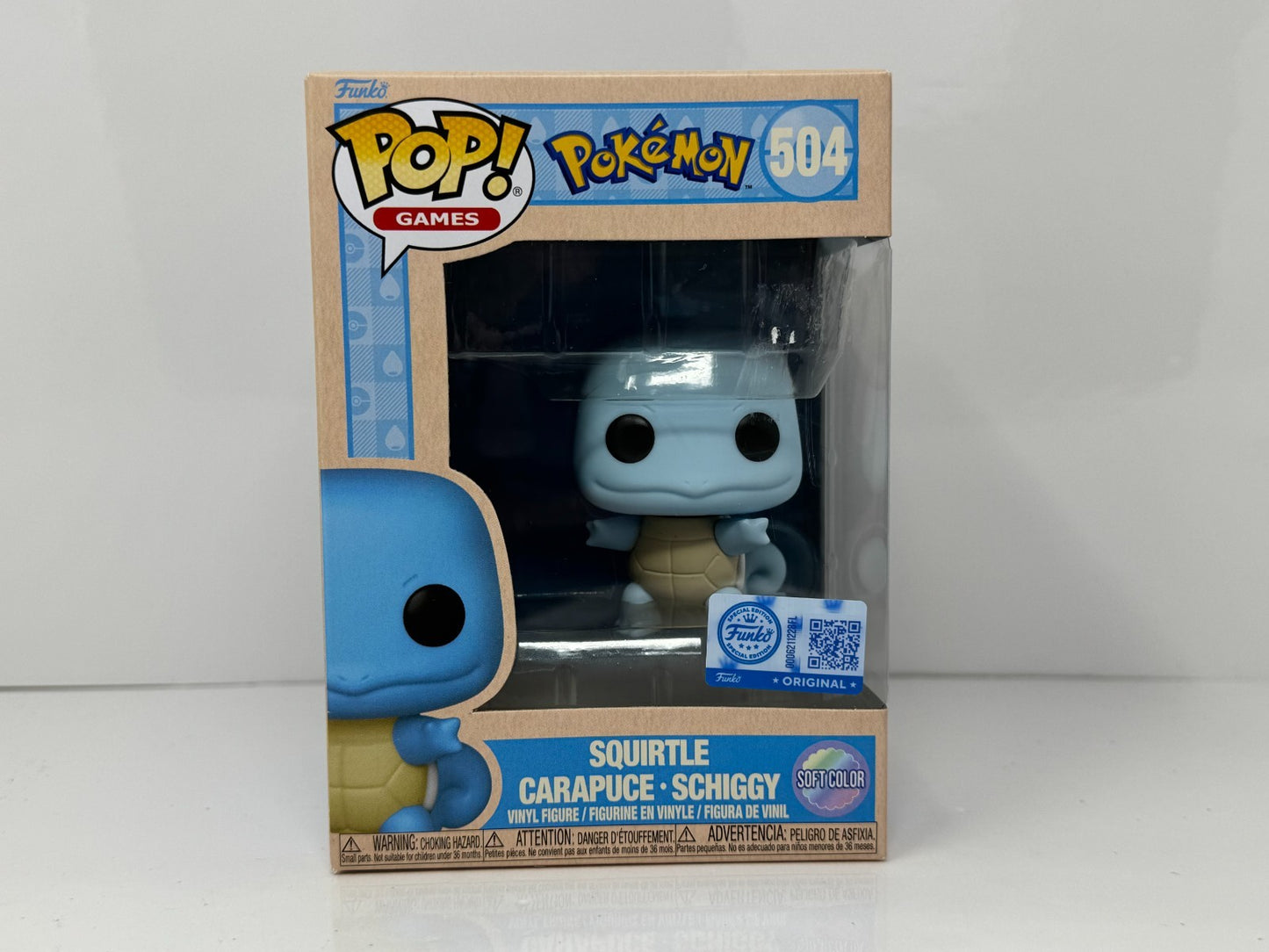Funko Pop! Games Pokemon #504 Squirtle Soft Color Vinyl Figure