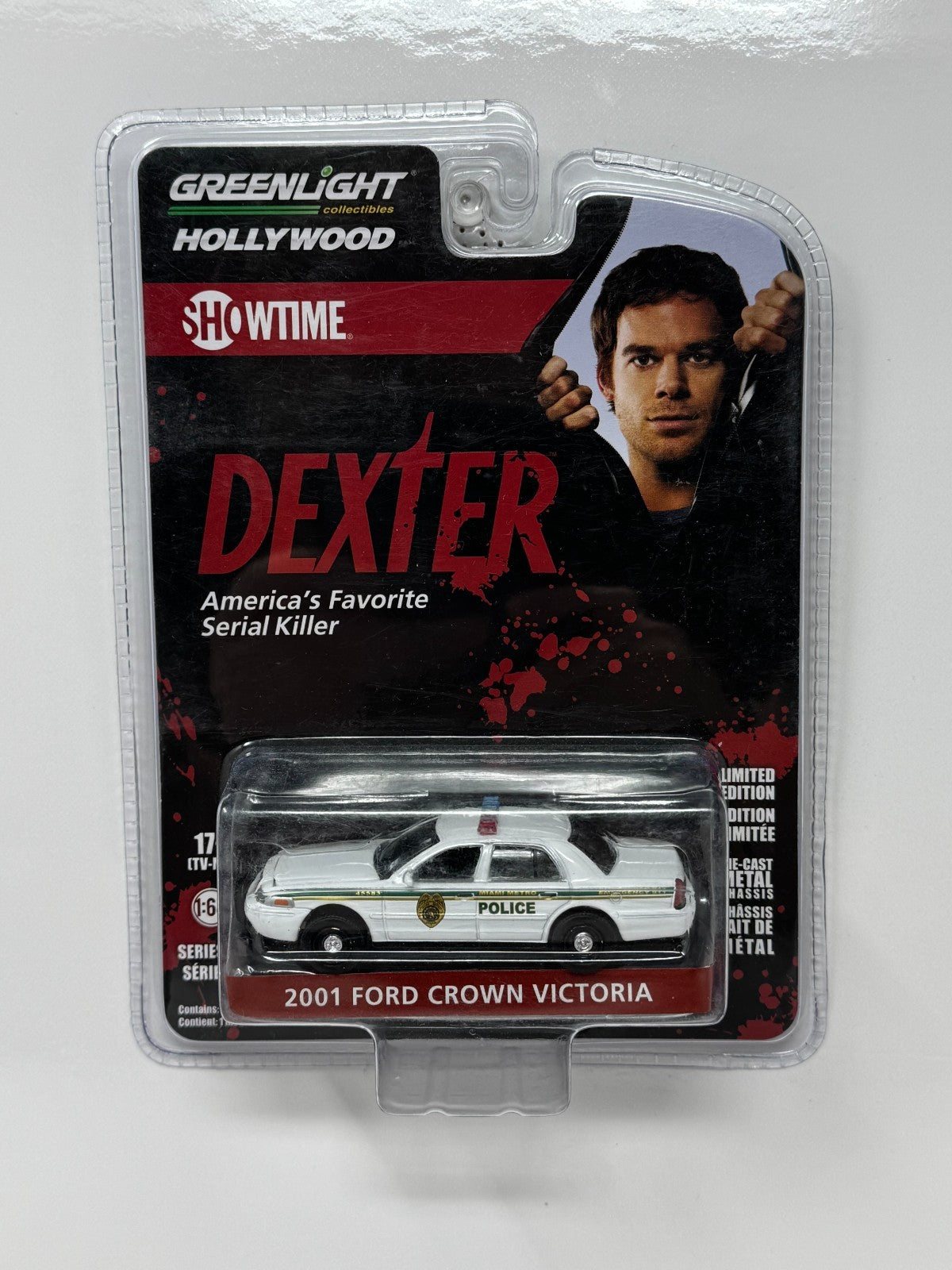 Greenlight Hollywood Dexter 2001 Ford Crown Victoria Police Car 1:64 Diecast