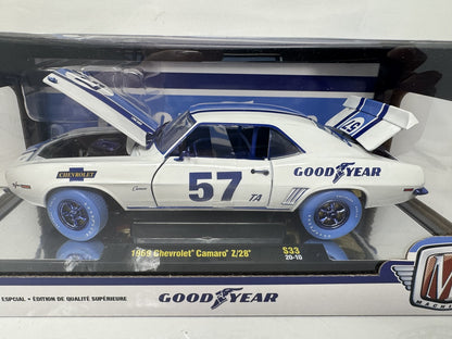 M2 Machines Goodyear 1969 Chevrolet Camaro Z28 CHASE 1:24 Diecast