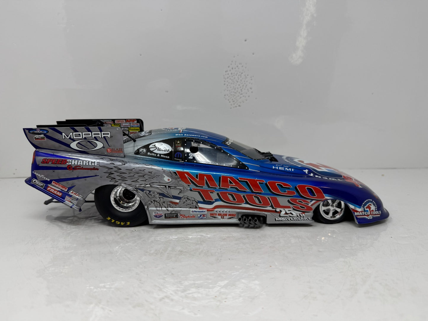 Milestone Whit Bazemore NHRA Matco Tools Iron Eagle Dodge Funny Car 1:16 Scale