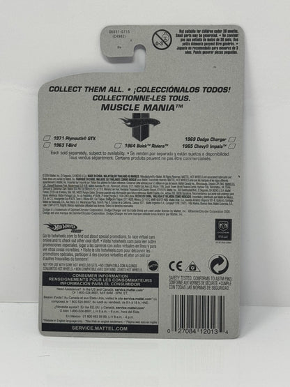 Hot Wheels Muscle Mania 1969 Dodge Charger 1:64 Diecast Blue