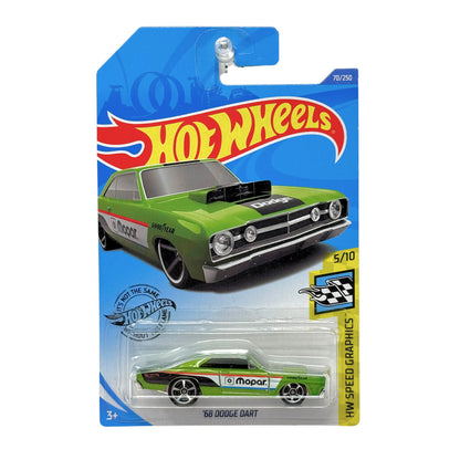 Hot Wheels Speed Graphics 1968 Dodge Dart 1:64 Diecast Green