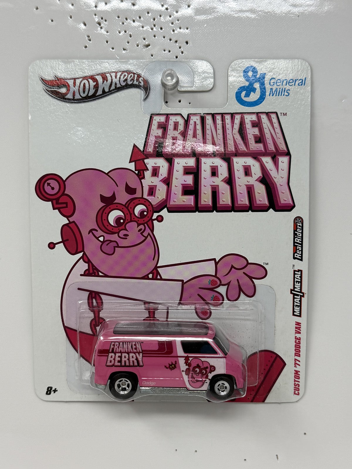 Hot Wheels General Mills Franken Berry 1977 Dodge Van 1:64 Diecast Real Riders