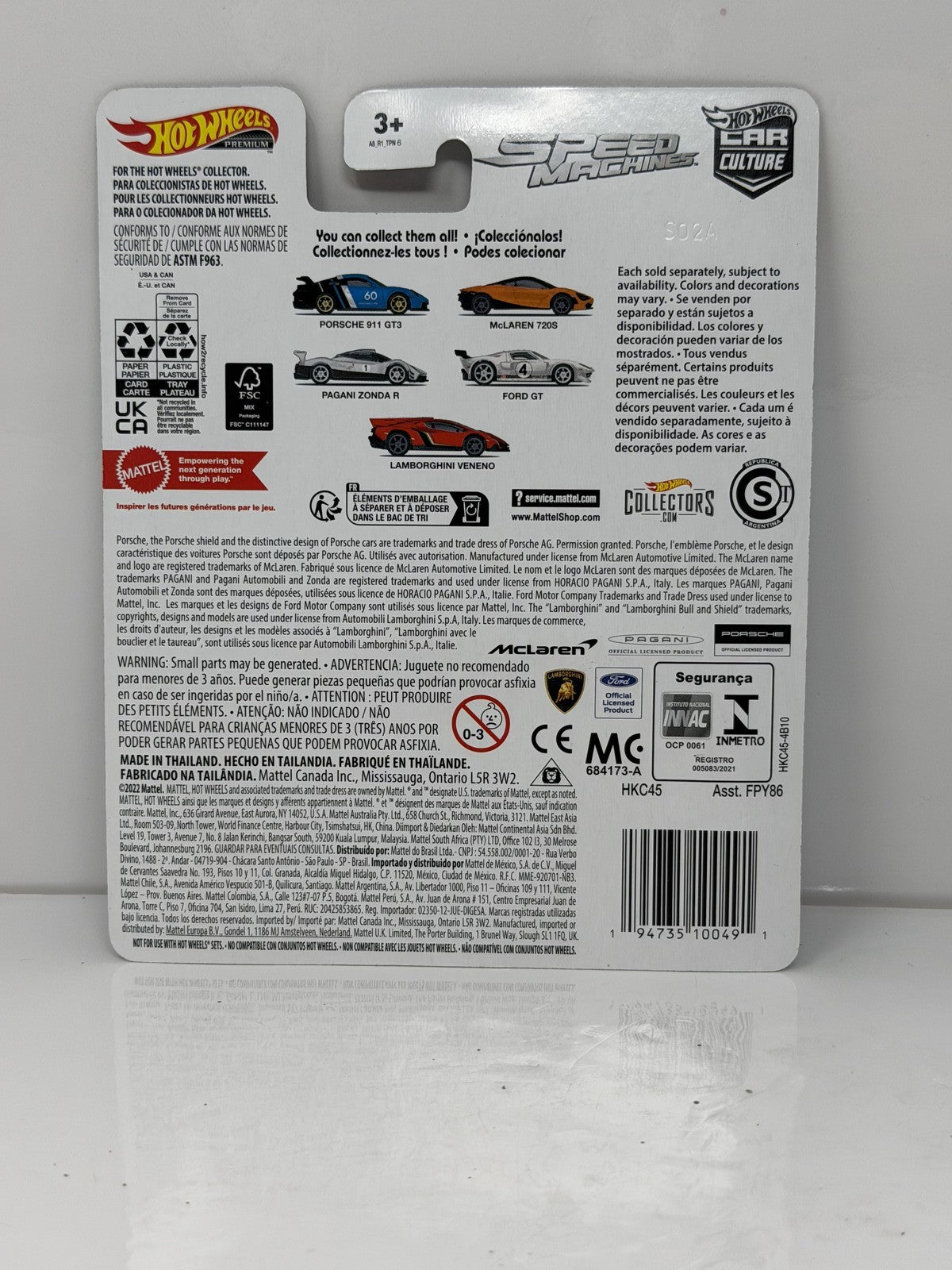 Hot Wheels Premium Speed Machines Porsche 911 GT3 CHASE 0/5 1:64 Diecast