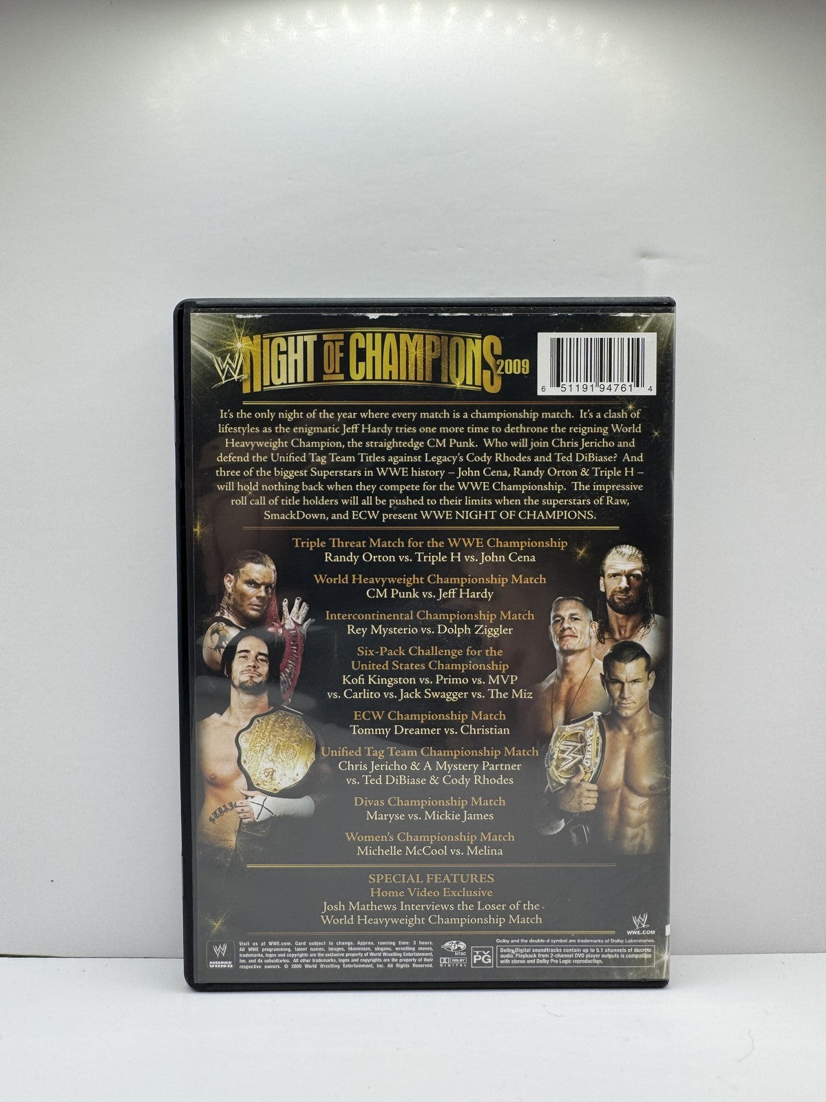WWE Night of Champions 2009 (DVD) WWE Wrestling