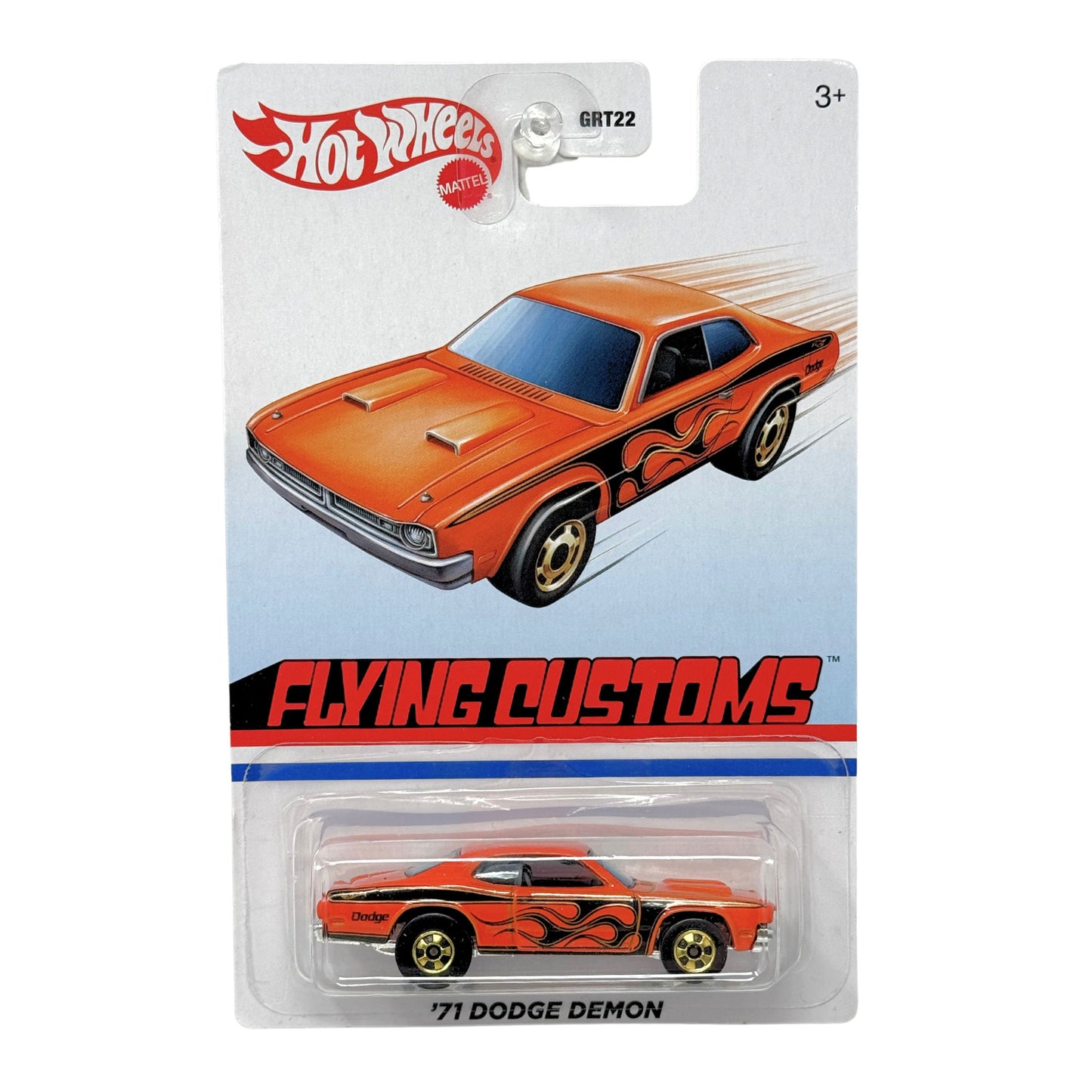 Hot Wheels Flying Customs 1971 Dodge Demon 1:64 Diecast Orange