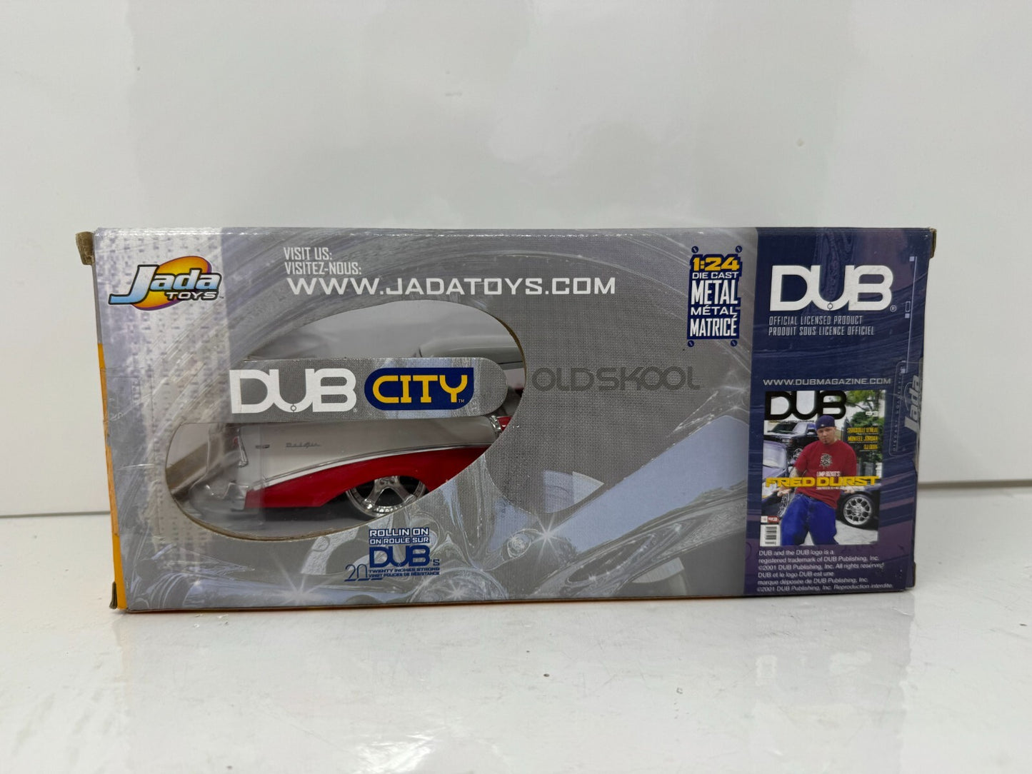 Jada Dub City Oldskool 1956 Chevy Bel Air 1:24 Diecast Maya Wheels 22 Inch DTS