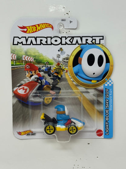 Hot Wheels Mario Kart Light Blue Shy Guy Standard Kart 1:64 Diecast
