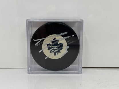 Dion Phaneuf Toronto Maple Leafs Signed NHL Autograph Puck Silver Auto
