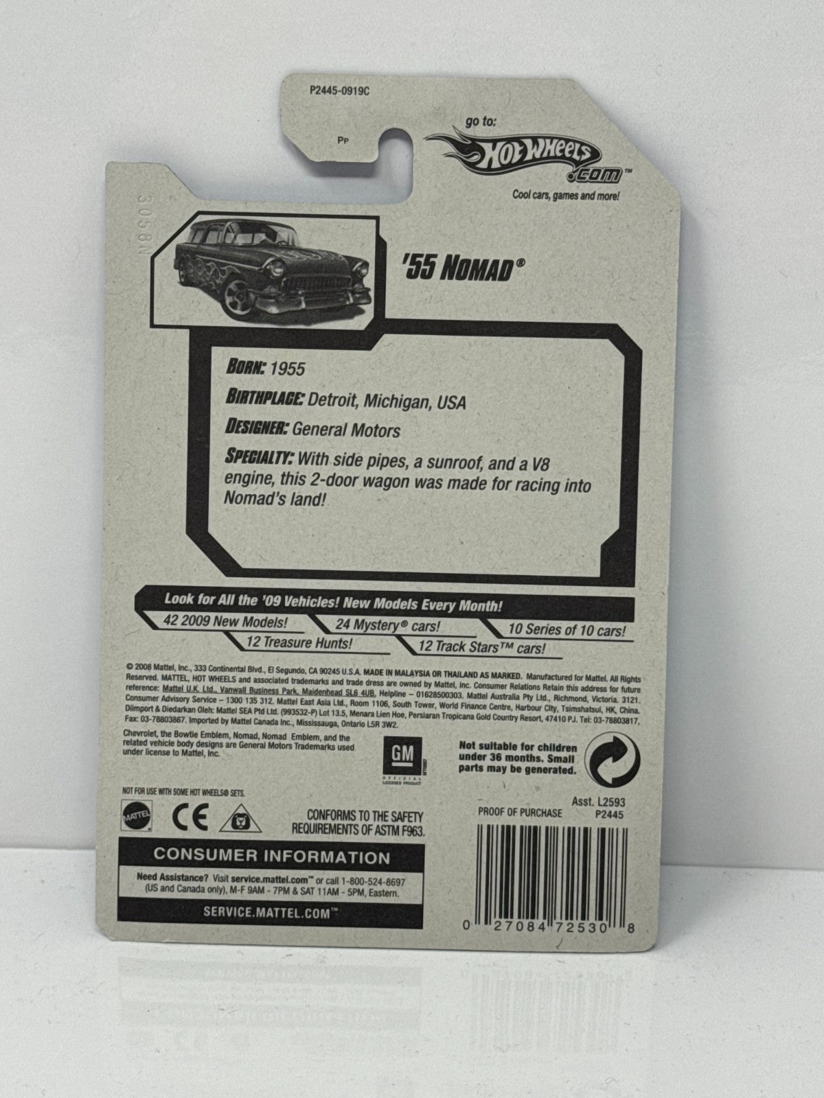 Hot Wheels Heat Fleet '09 1955 Chevy Nomad 1:64 Diecast Factory Sealed