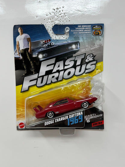 Mattel Fast & Furious 1969 Dodge Charger Daytona 1:55 Diecast